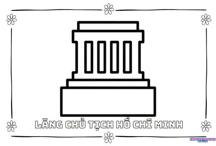 tranh tô màu lăng bác