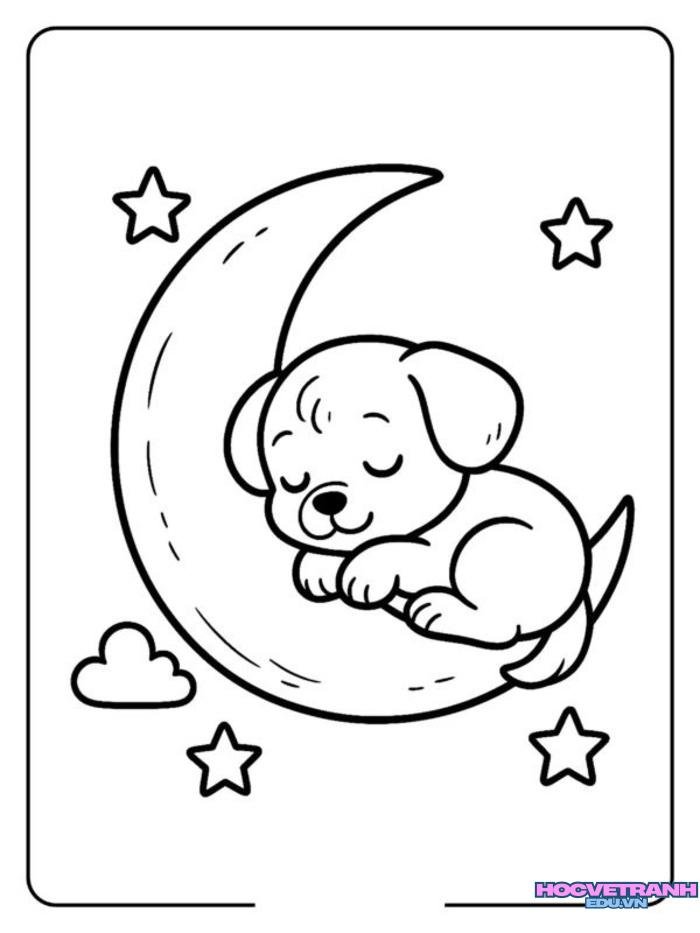 tranh tô màu mặt trăng khám phá khoa học