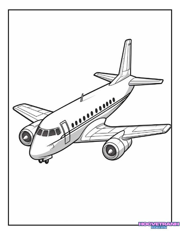 tranh tô màu máy bay cho lớp học