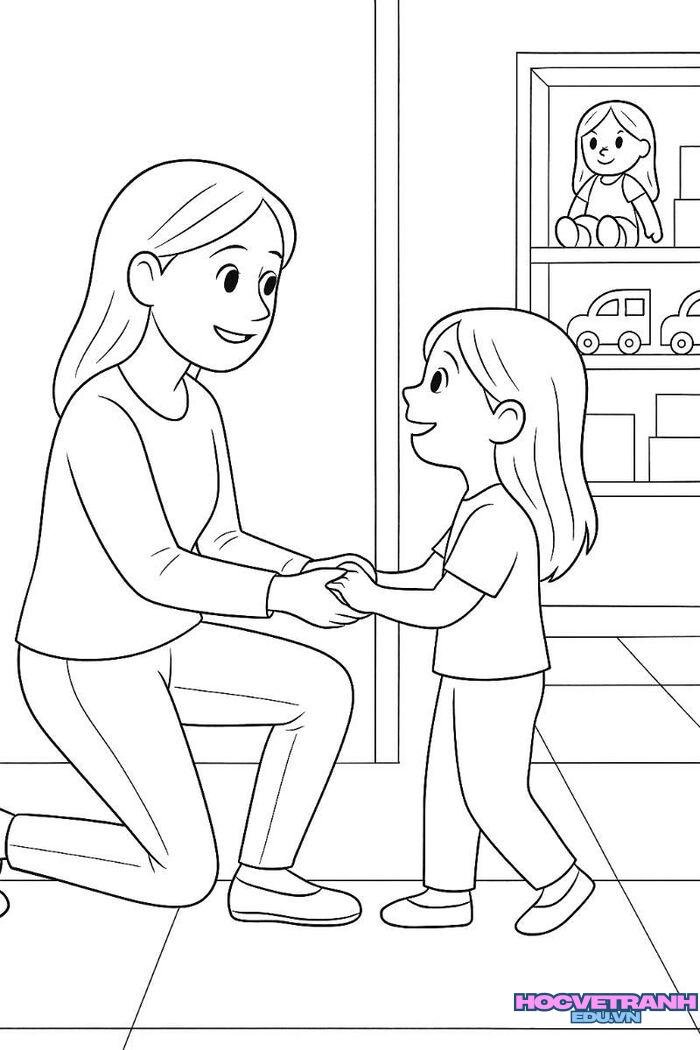 tranh tô màu mẹ cho ngày của mẹ