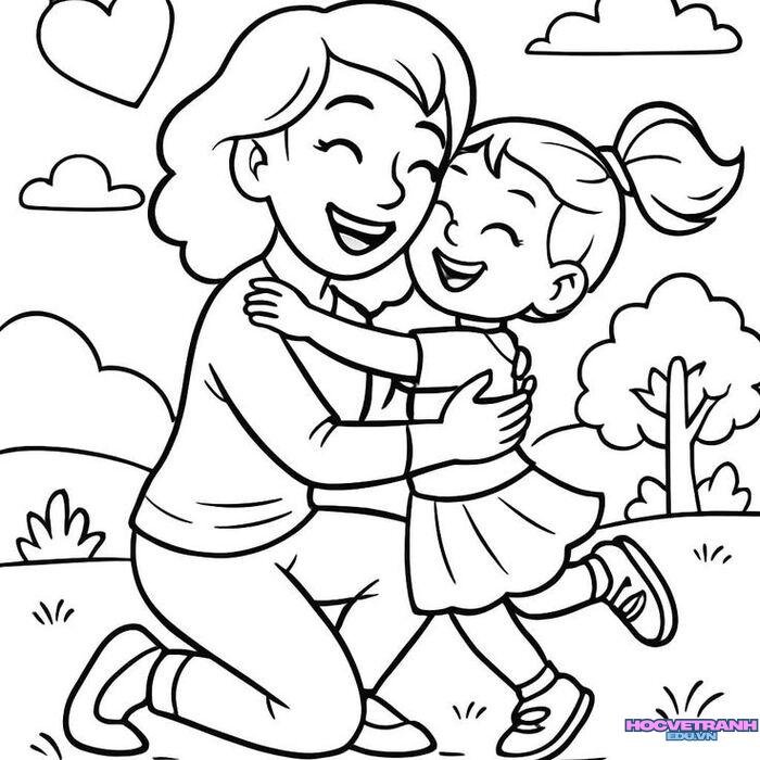 tranh tô màu mẹ tập tô màu