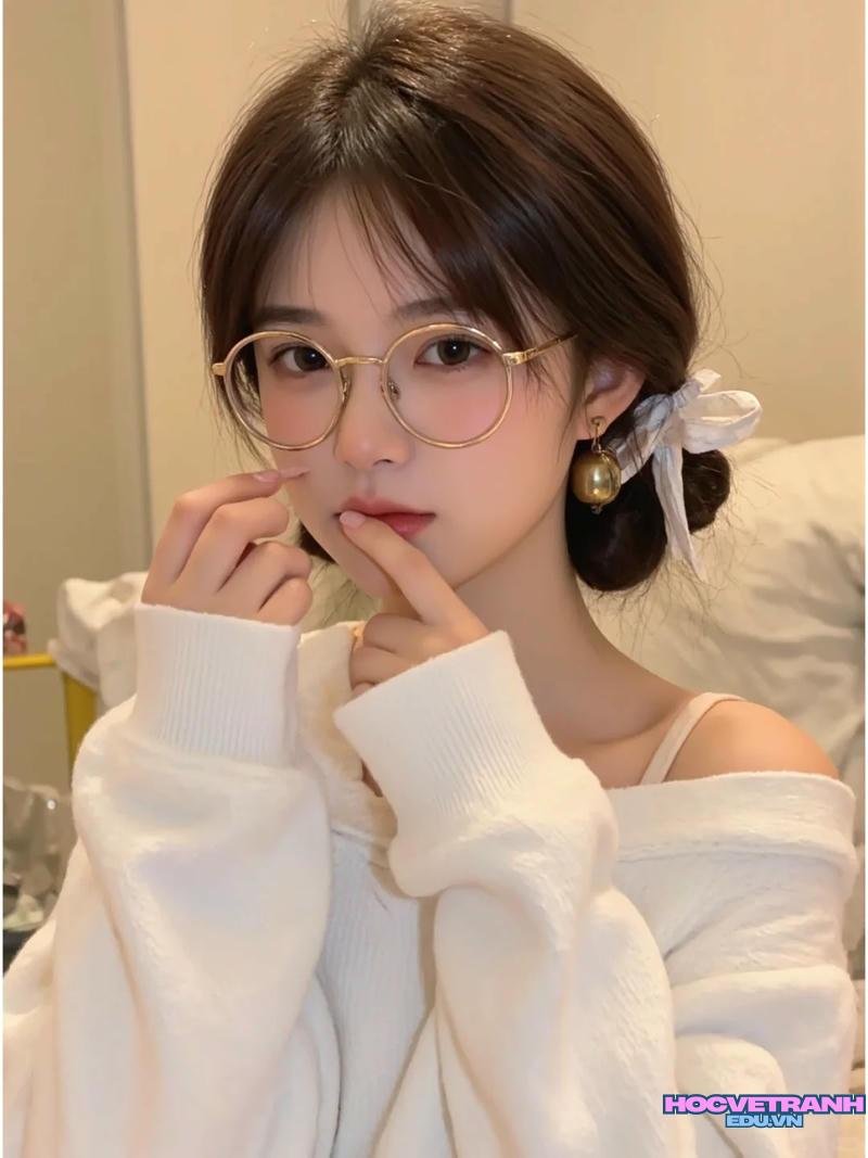 Ngắm ảnh gái đeo kính thu hút