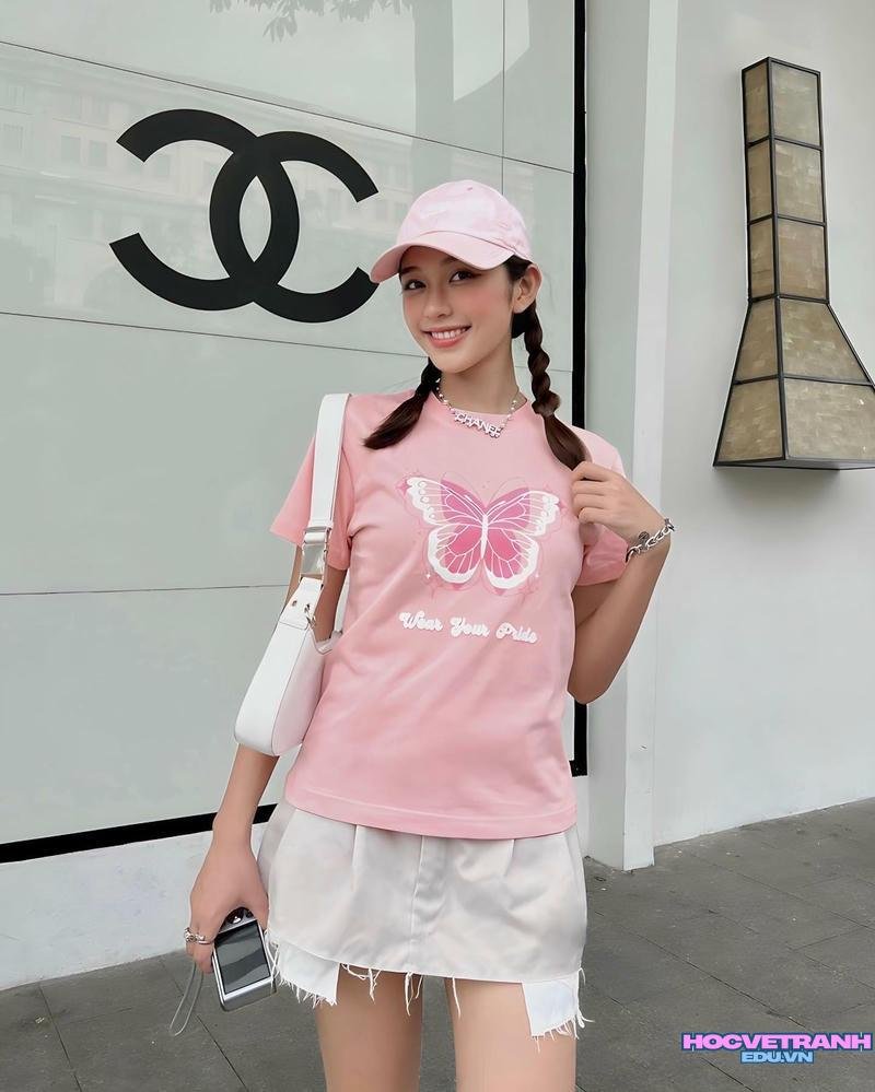 Xem ảnh gái xinh mặc pinky chất lượng cao