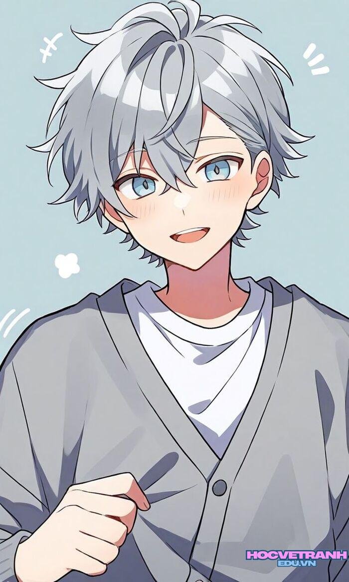 ảnh trai anime tóc trắng