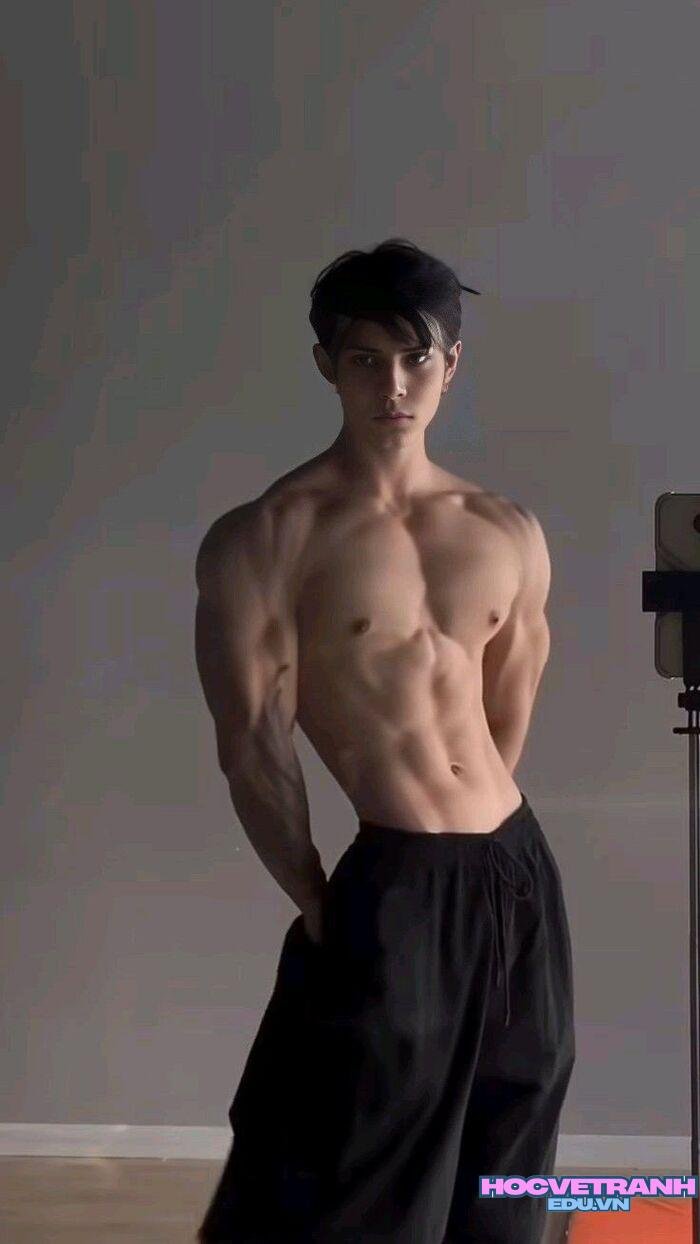 ảnh trai đẹp 6 múi săn style gym