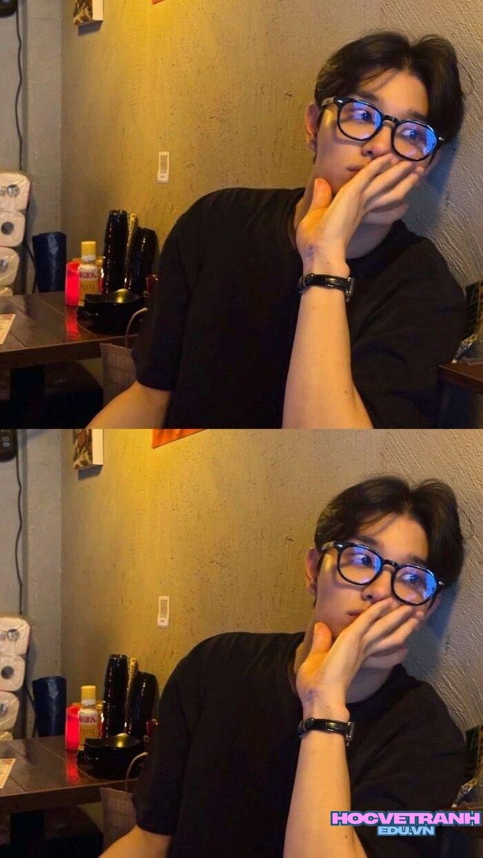 ảnh trai đẹp đeo kính góc nghiêng đẹp