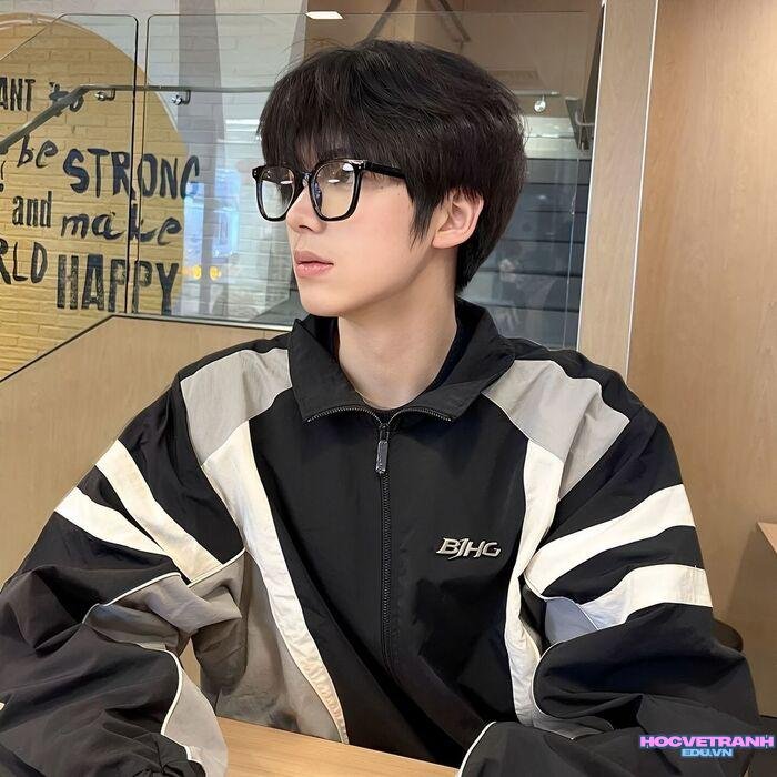 ảnh trai đẹp đeo kính gương mặt thu hút