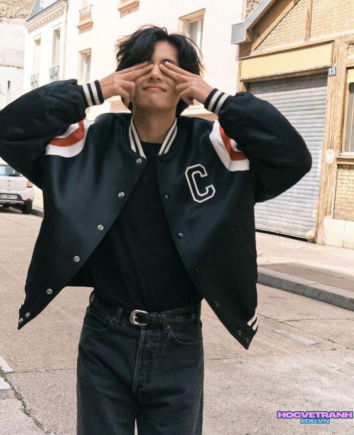 ảnh v-bts style tinh nghịch