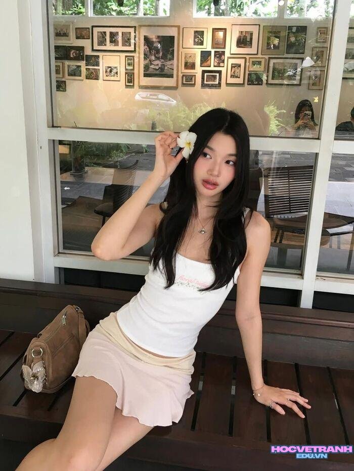 gái xinh 9x mặc váy xinh