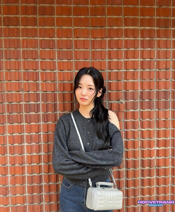 gái xinh hàn quốc mặc áo len