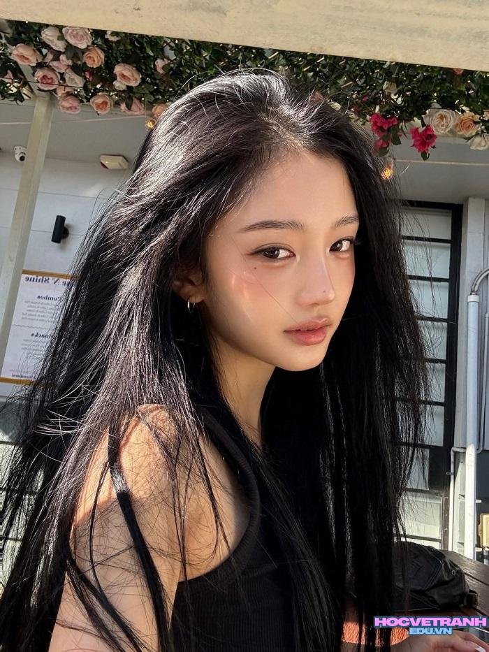 gái xinh hàn quốc tóc bay