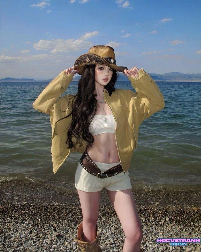 gái xinh hở hang phong cách trẻ trung