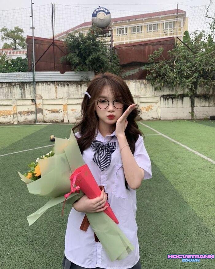 gái xinh học sinh gương mặt xinh