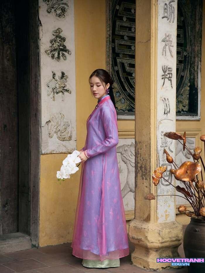 gái xinh mặc áo dài góc nghiêng đẹp