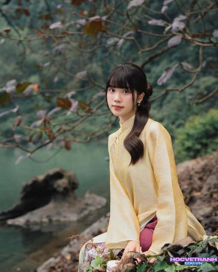 gái xinh mặc áo dài style đơn giản