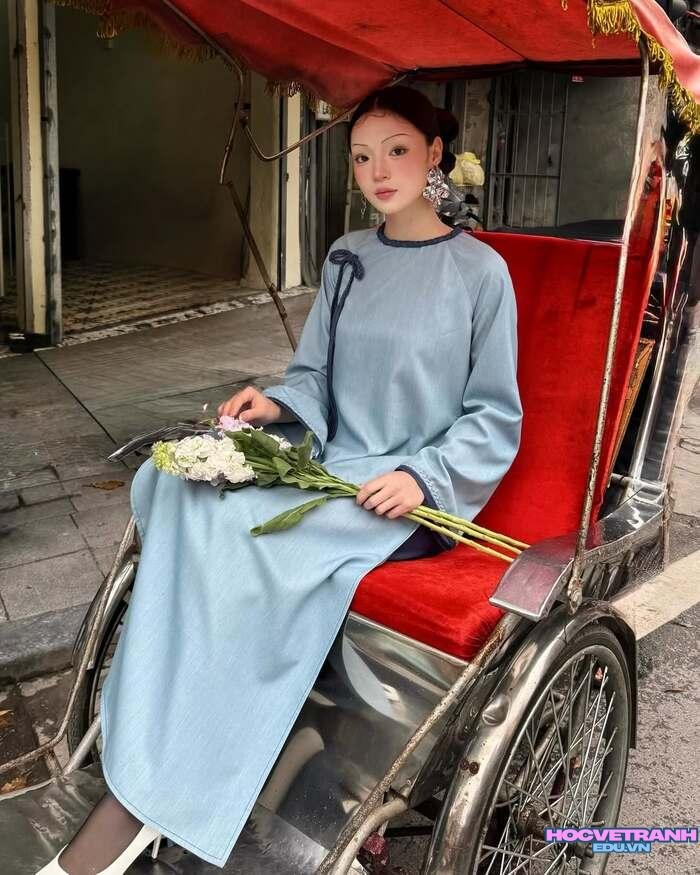 gái xinh mặc áo dài truyền thống