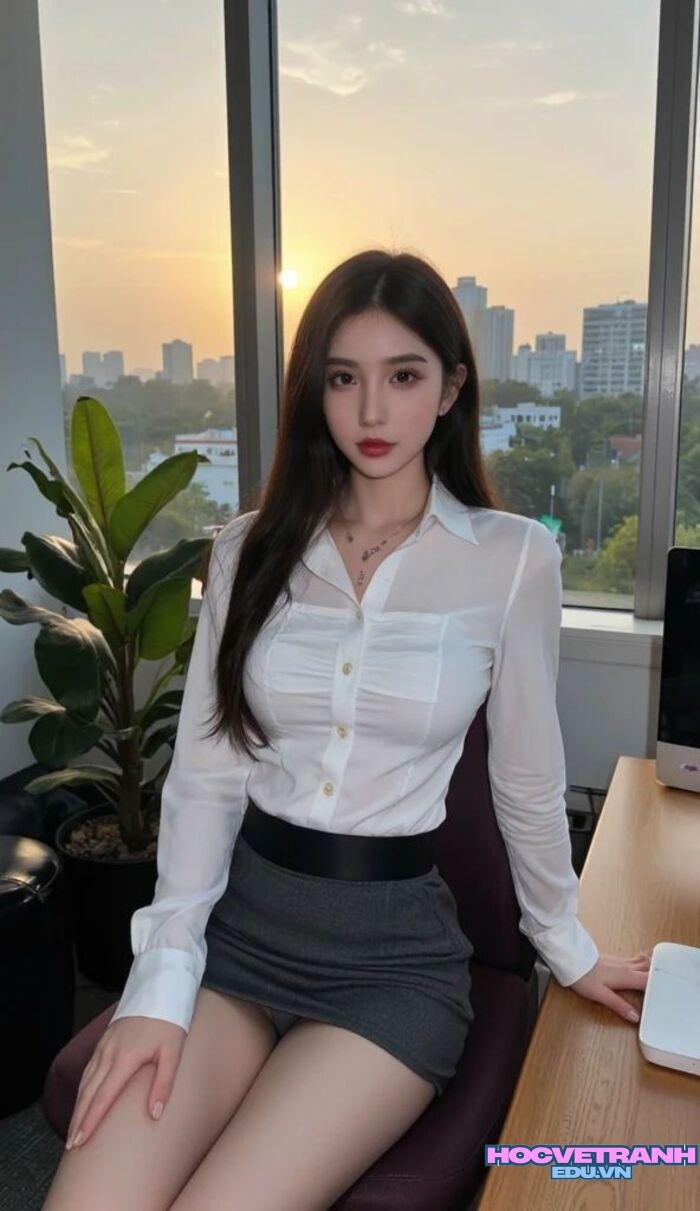 ảnh gái xinh công sở đẹp nhẹ nhàng