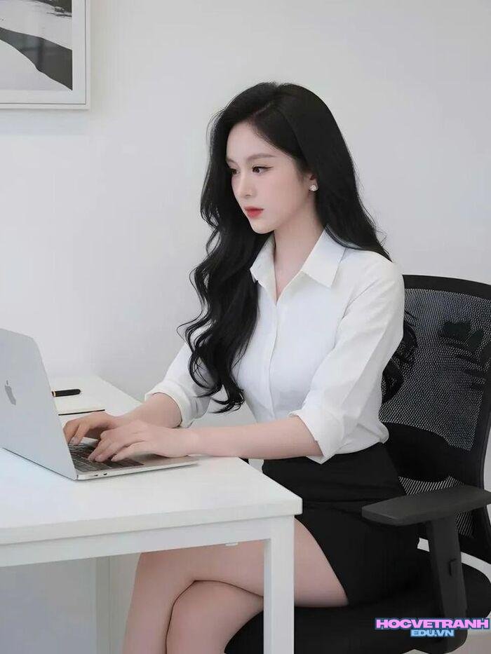 ảnh gái xinh công sở đẹp trang nhã