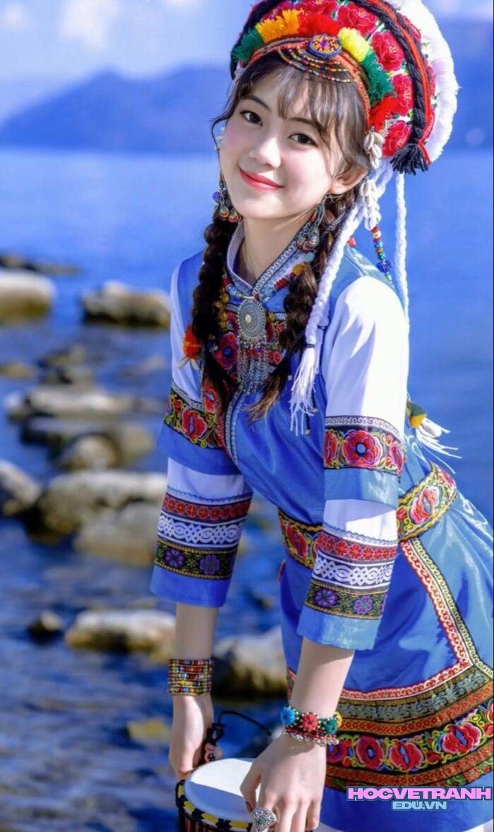ảnh gái xinh dân tộc Bạch