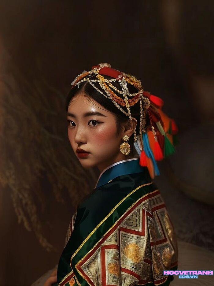 ảnh gái xinh dân tộc Tạng