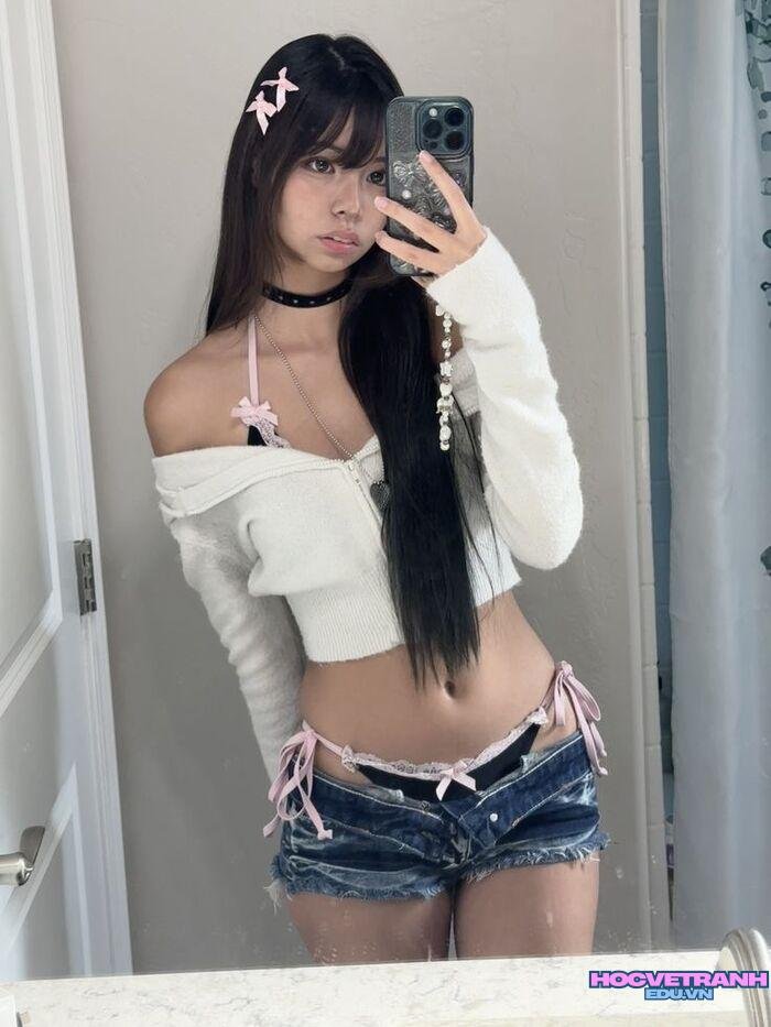 ảnh gái xinh mặc quần ngắn đẹp phong cách street