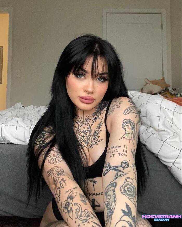 ảnh gái xinh xăm mình đẹp phong cách street