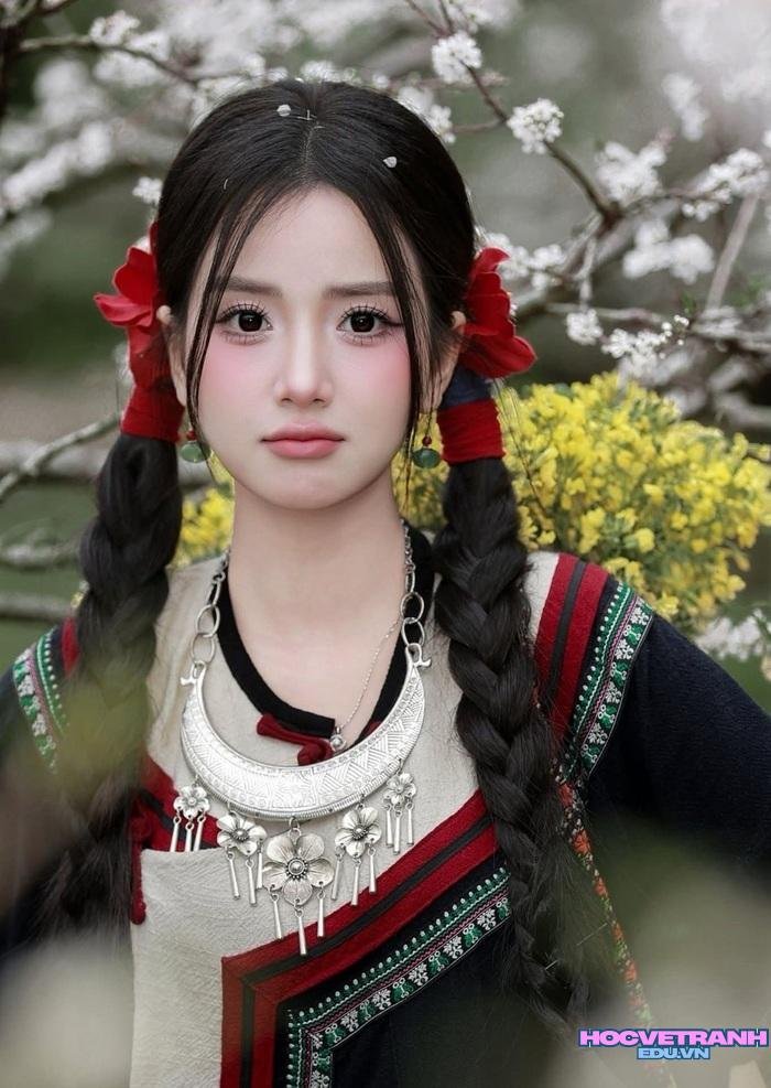 gái xinh dân tộc người Mông