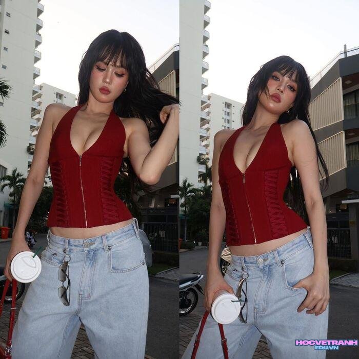 gái xinh mặc áo yếm đẹp hot