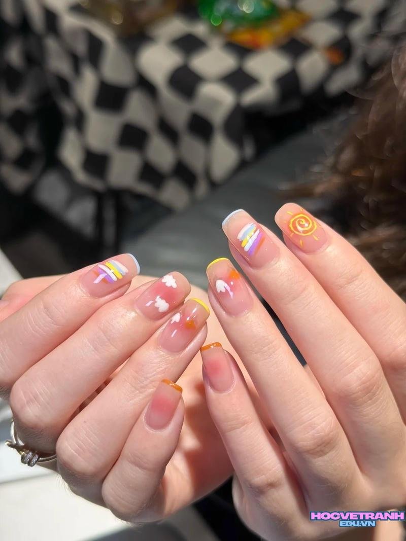 Album ảnh nail cầu vồng miễn phí
