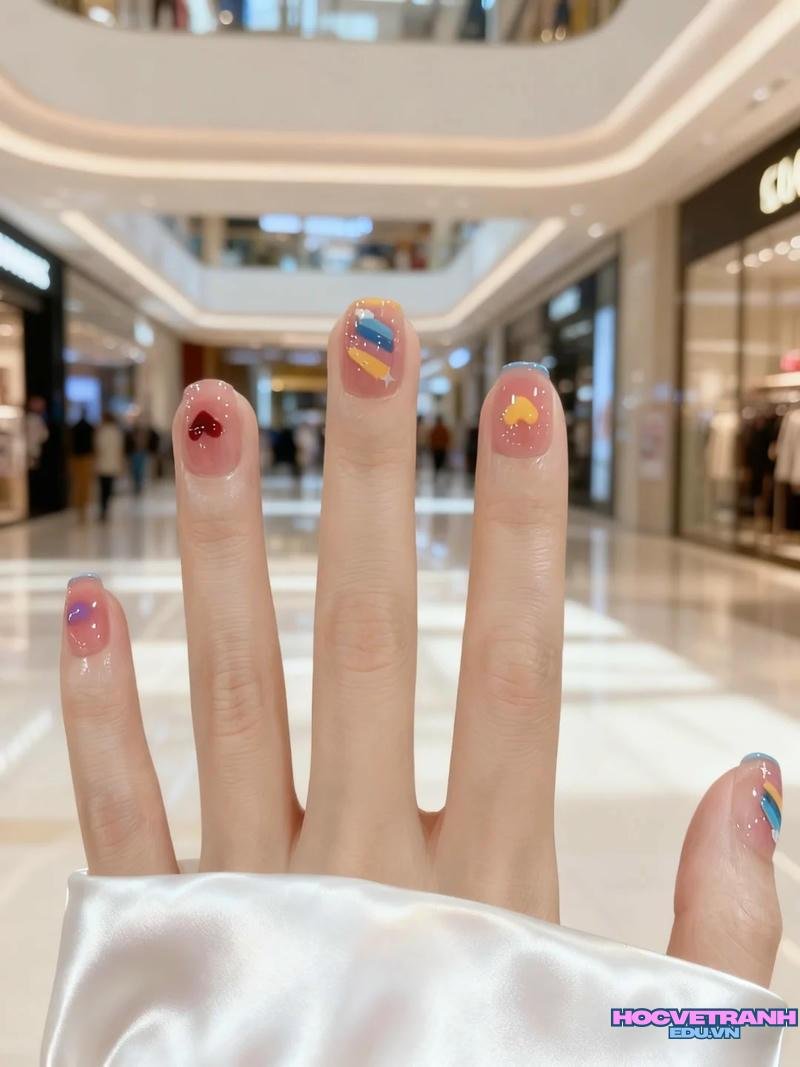 Album ảnh nail cầu vồng thu hút