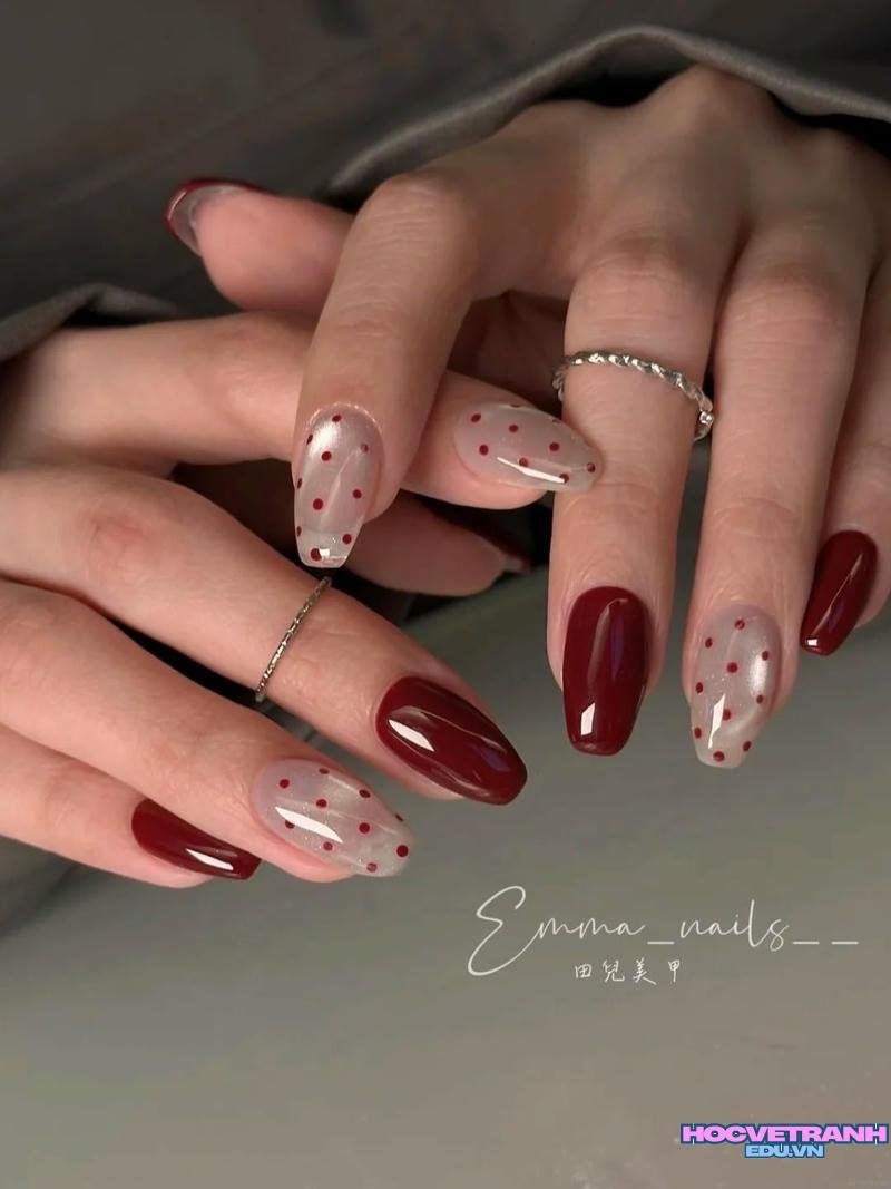 Album ảnh nail chấm bi cực hot