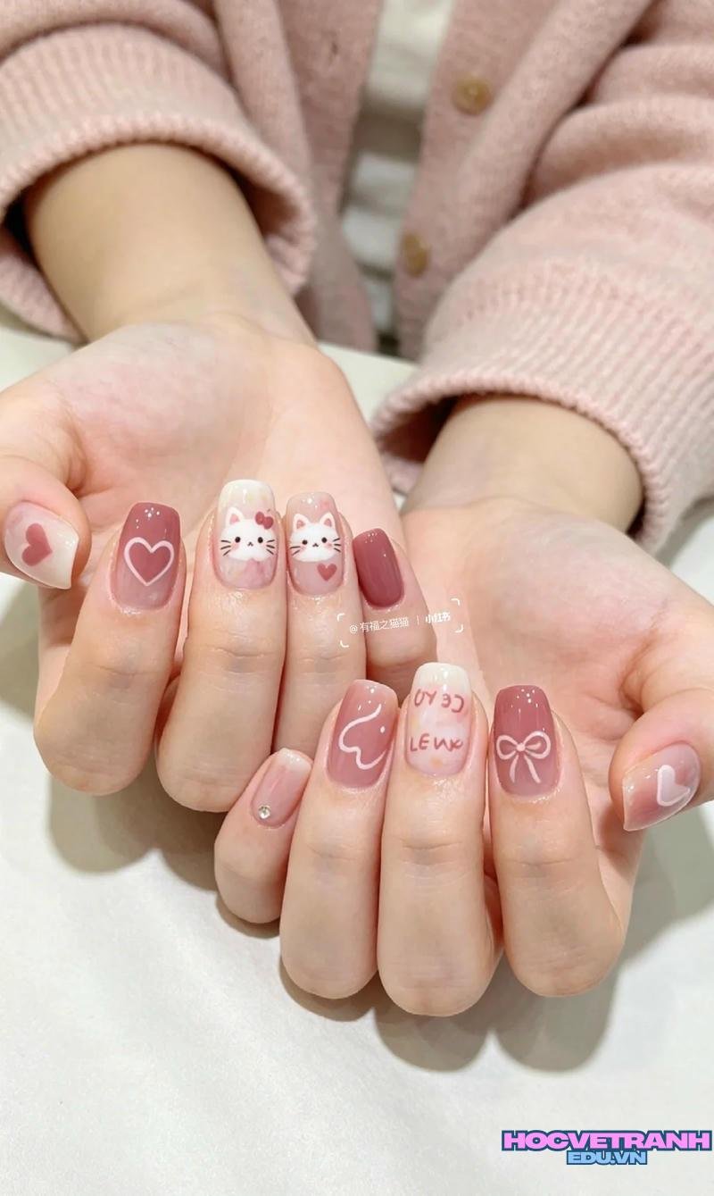 Album ảnh nail con mèo mới nhất