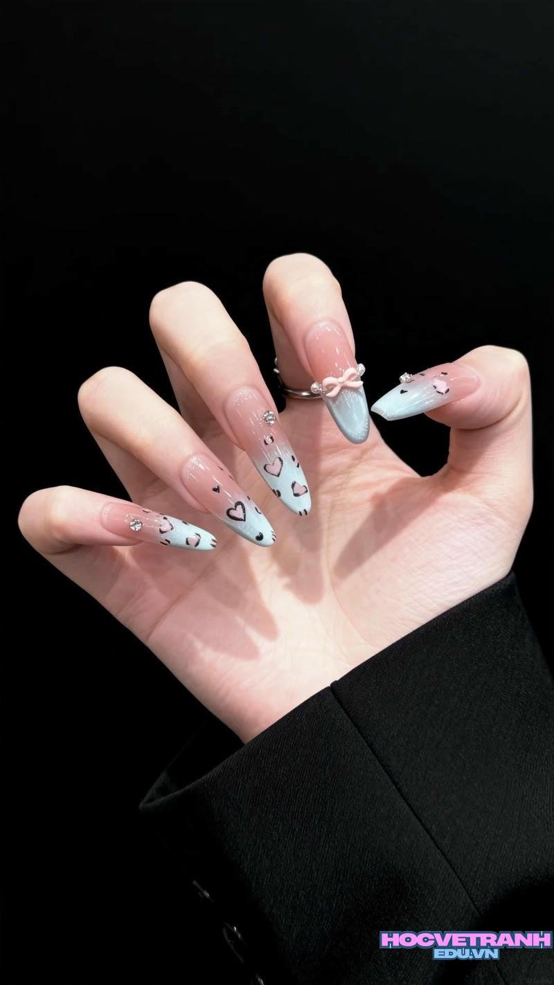 Album ảnh nail đính nơ đẹp miễn phí