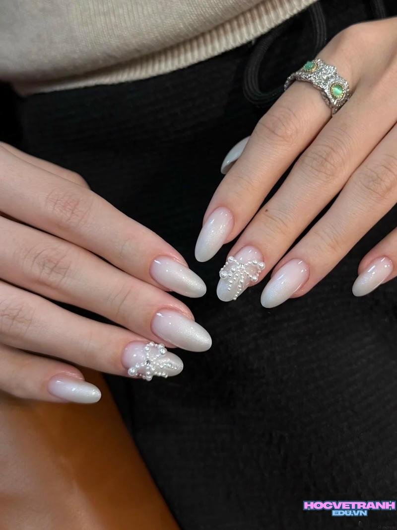 Album ảnh nail đính nơ đẹp thu hút