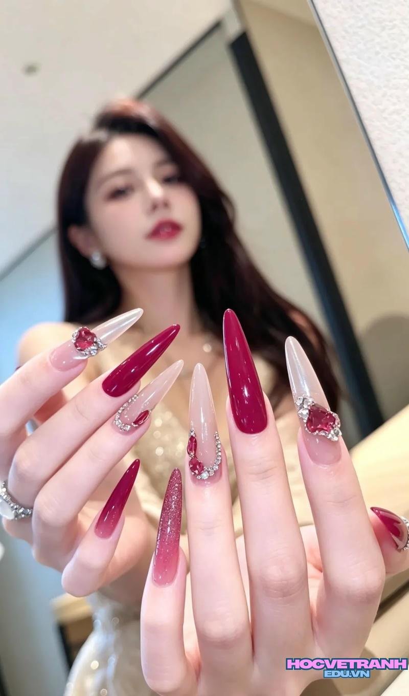 Album ảnh nail đỏ đẹp thu hút nhất