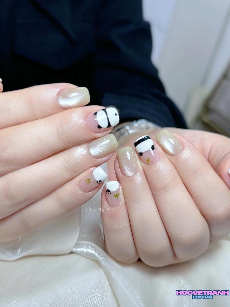 Album ảnh nail gấu trúc miễn phí