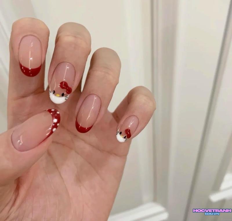 Album ảnh nail hello kitty mới nhất