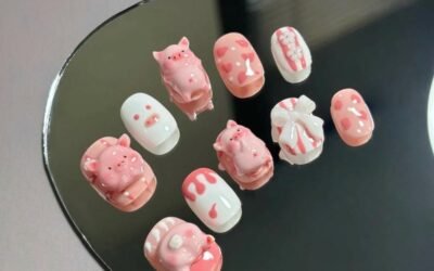 Album ảnh nail hình con heo cực hot