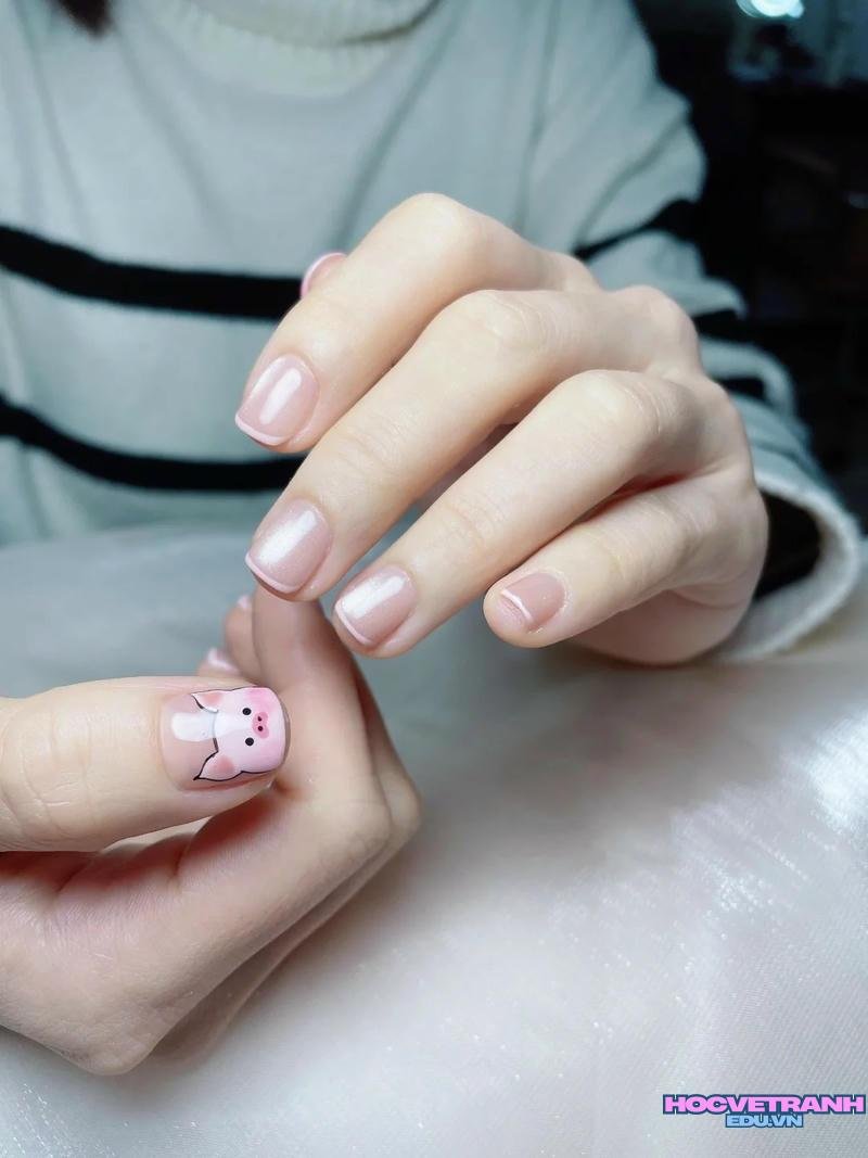 Album ảnh nail hình con heo mới nhất