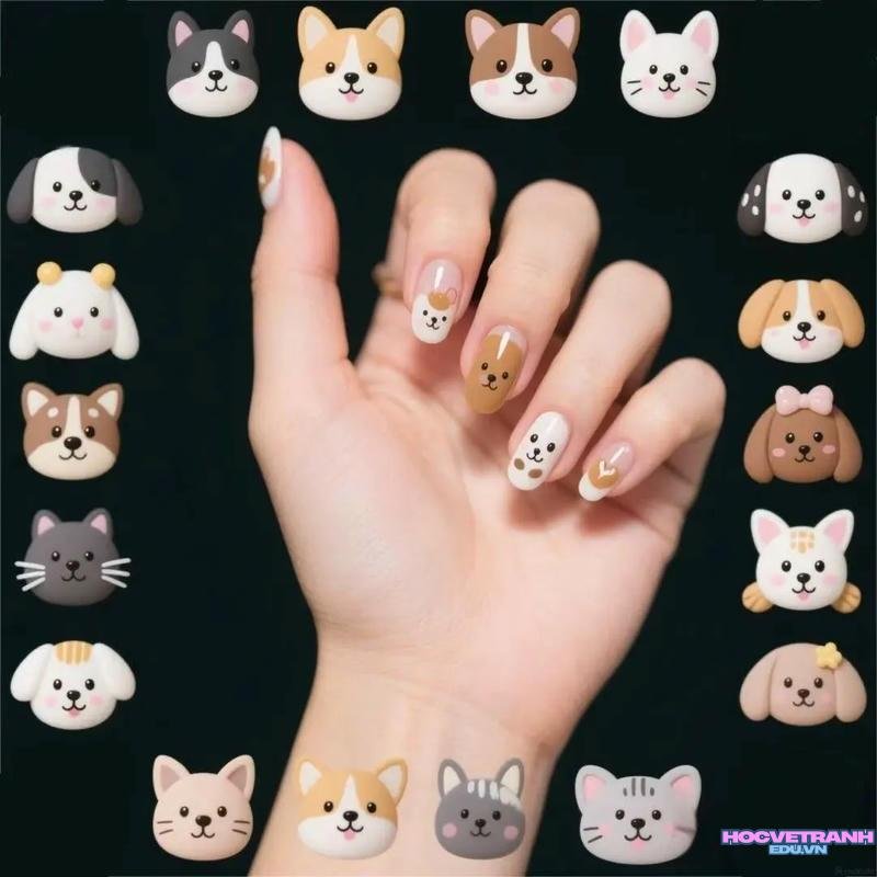 Album ảnh nail hình con vật thu hút nhất