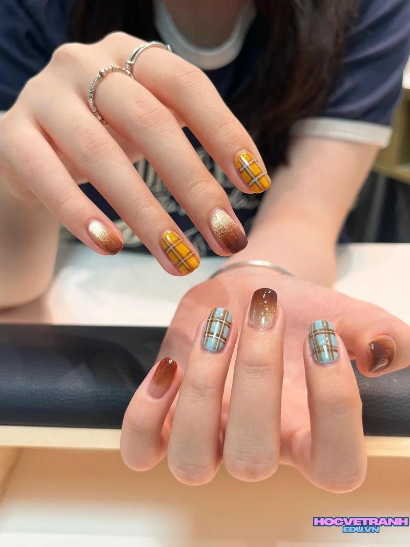 Album ảnh nail kẻ mới nhất