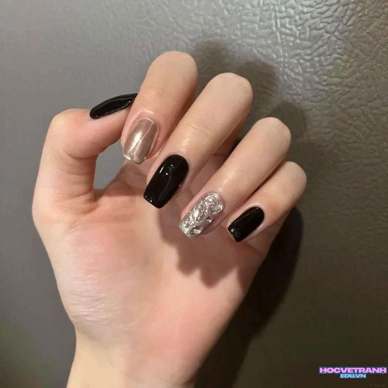 Album ảnh nail màu đen thu hút
