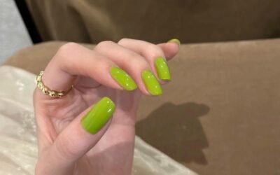 Album ảnh nail màu xanh bơ cực hot