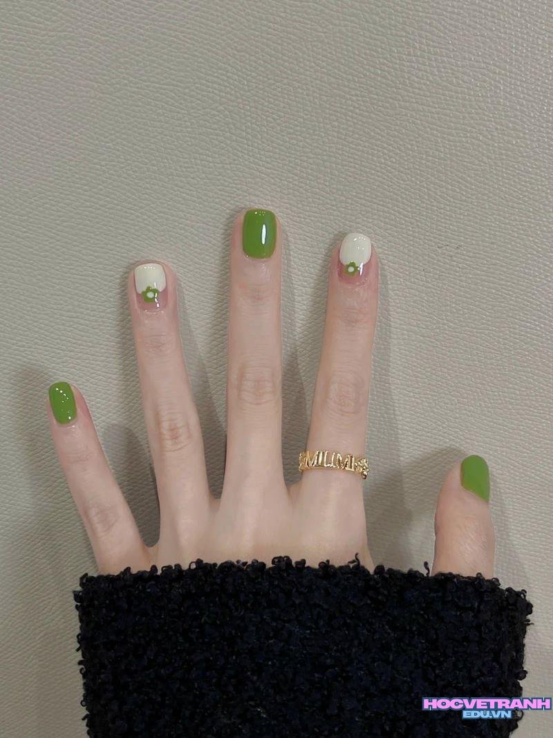 Album ảnh nail màu xanh bơ đẹp nhất