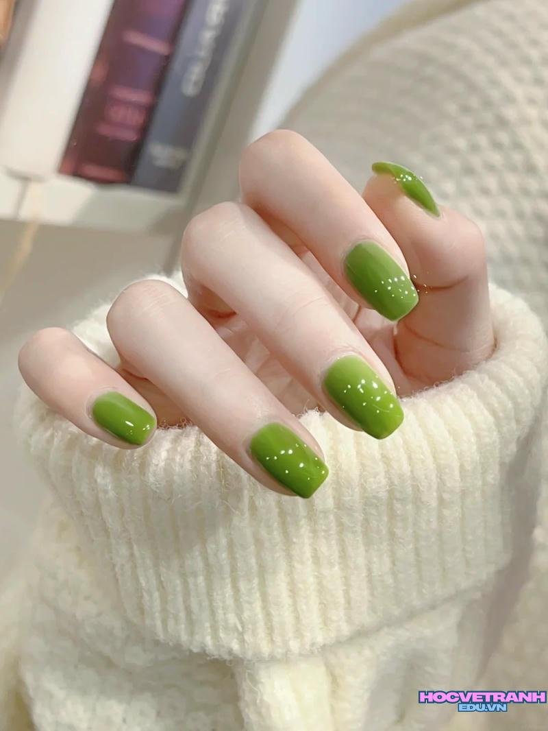 Album ảnh nail màu xanh bơ miễn phí