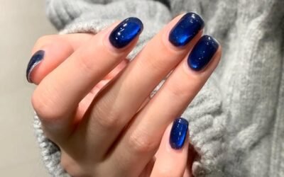 Album ảnh nail màu xanh coban cực hot