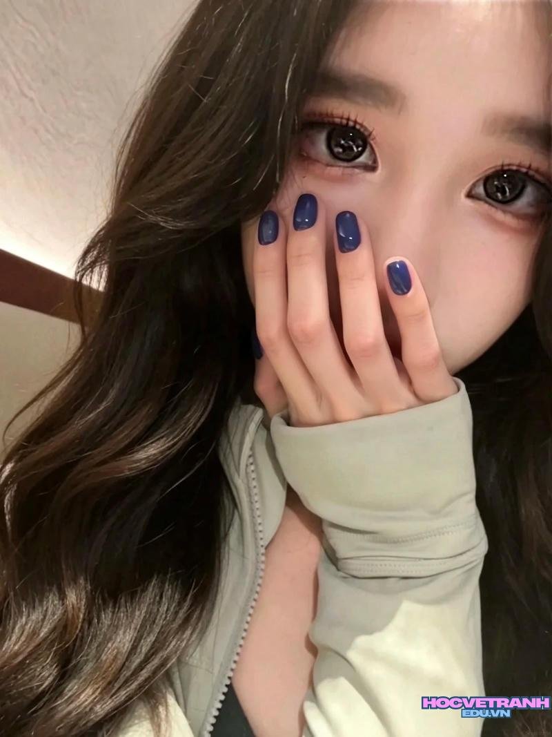 Album ảnh nail màu xanh coban thu hút