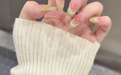 Album ảnh nail màu xanh lá cực hot