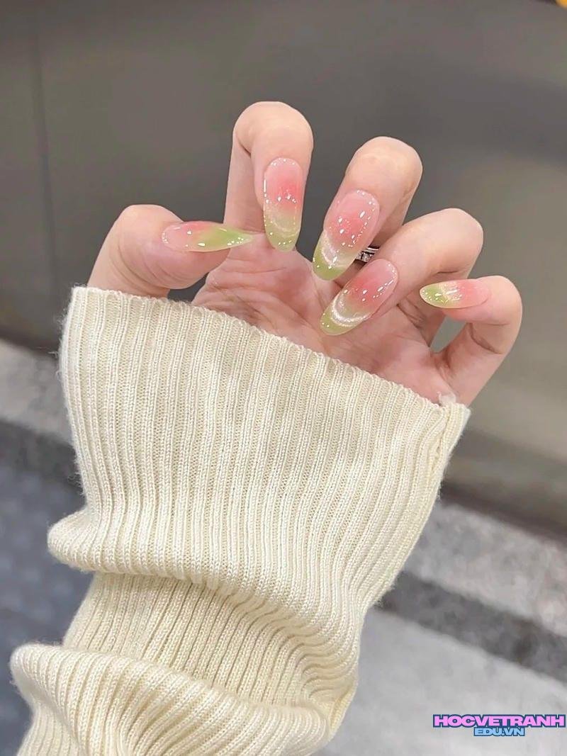 Album ảnh nail màu xanh lá cực hot
