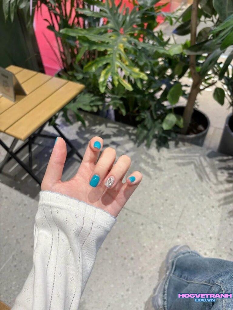 Album ảnh nail màu xanh ngọc cực hot